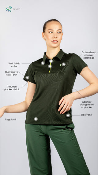 Women's Panelled Polo Shirt
