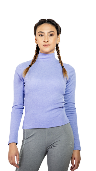 Women's Ribbed Turtle Neck Top