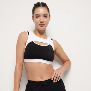High-Intensity Sports Bra – Arctic White