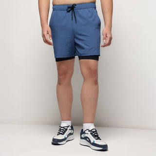 Cobalt Blue Mist Men’s 2-in-1 Training Shorts