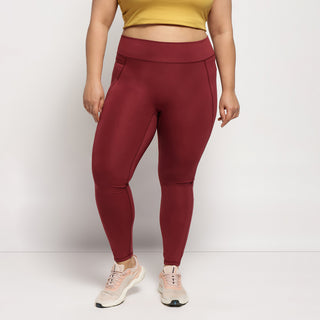 Sculpt Fit 7/8 Leggings - Crimson Red