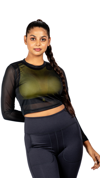 Women's Mesh Crop Top