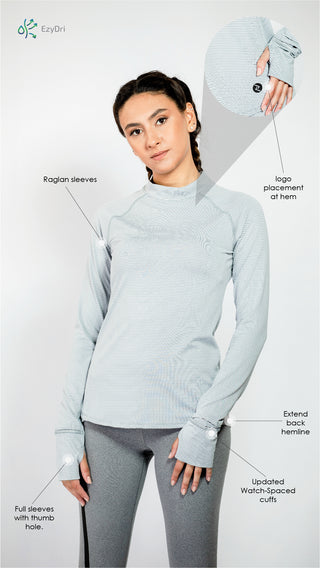 Women's Full-Sleeve Top with Watch-view