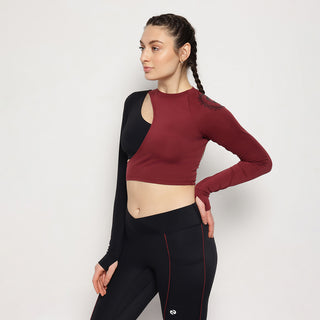 Asymmetric Cutout Top with Inbuilt Bra