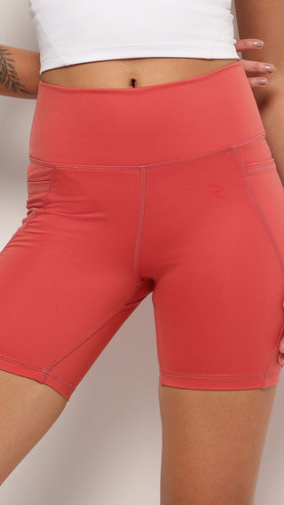 Women's Mid-Rise Gym Shorts - Tangelo