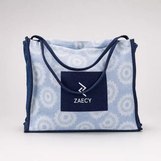 Printed Denim Tote Bag