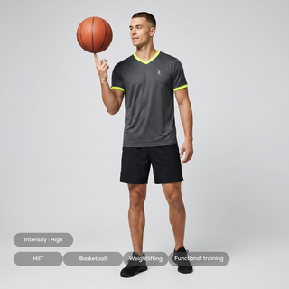 Men's V-Neck Short Sleeve Sports T-Shirt
