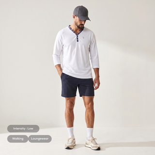 Men's V-neck 3/4 sleeve T-shirt