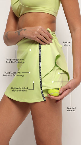 Women's Wrap Around Skirt with Built-in Shorts