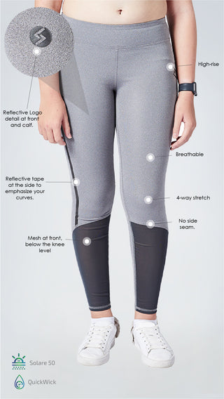 Girls panel Legging with Reflective Tape