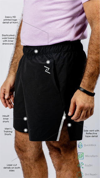 Men's Training Shortswith Built-in Inner Shorts
