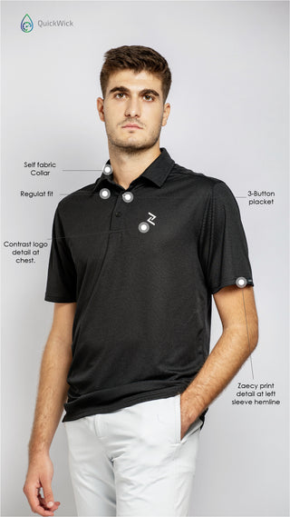 Men's Solid Golf Polo Shirt
