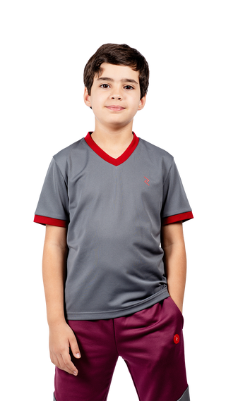 Boy's V-neck Short Sleeve Tee