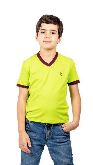 Boy's V-neck Short Sleeve Tee