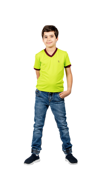 Boy's V-neck Short Sleeve Tee