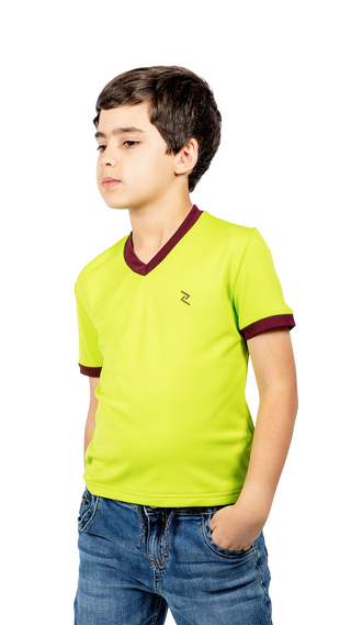 Boy's V-neck Short Sleeve Tee
