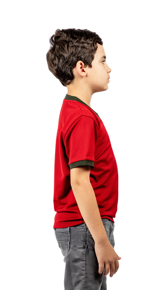 Boy's V-neck Short Sleeve Tee