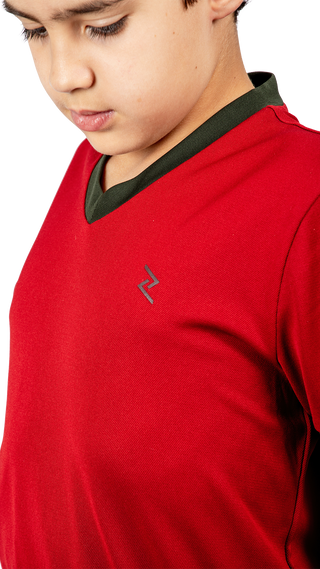 Boy's V-neck Short Sleeve Tee