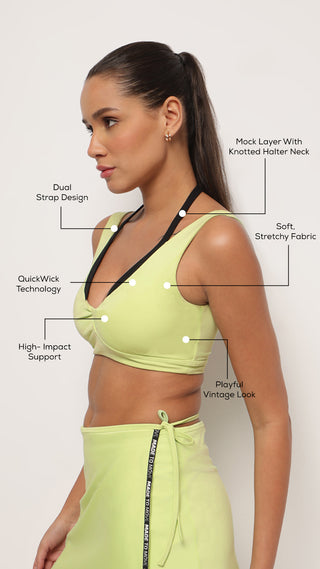 Women's High-Impact Knotted Sports Bra