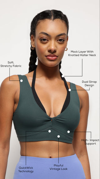 Women's High-Impact Knotted Sports Bra